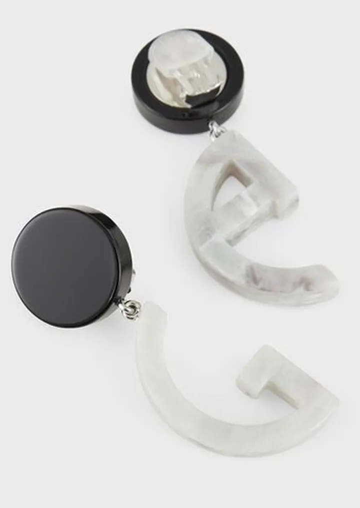 Earrings with GA resin pendants