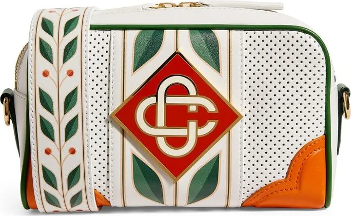 Casablanca Leather Monogram Cross-Body Bag
