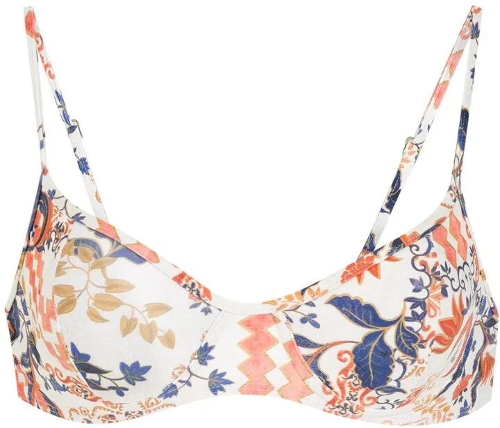 Cassis graphic-print bikini top