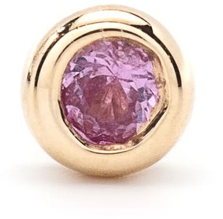 14kt yellow gold sapphire small Dot stud earring