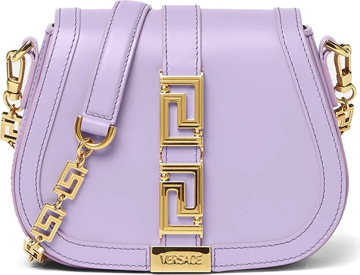 Mini Greca Goddess Leather Shoulder Bag