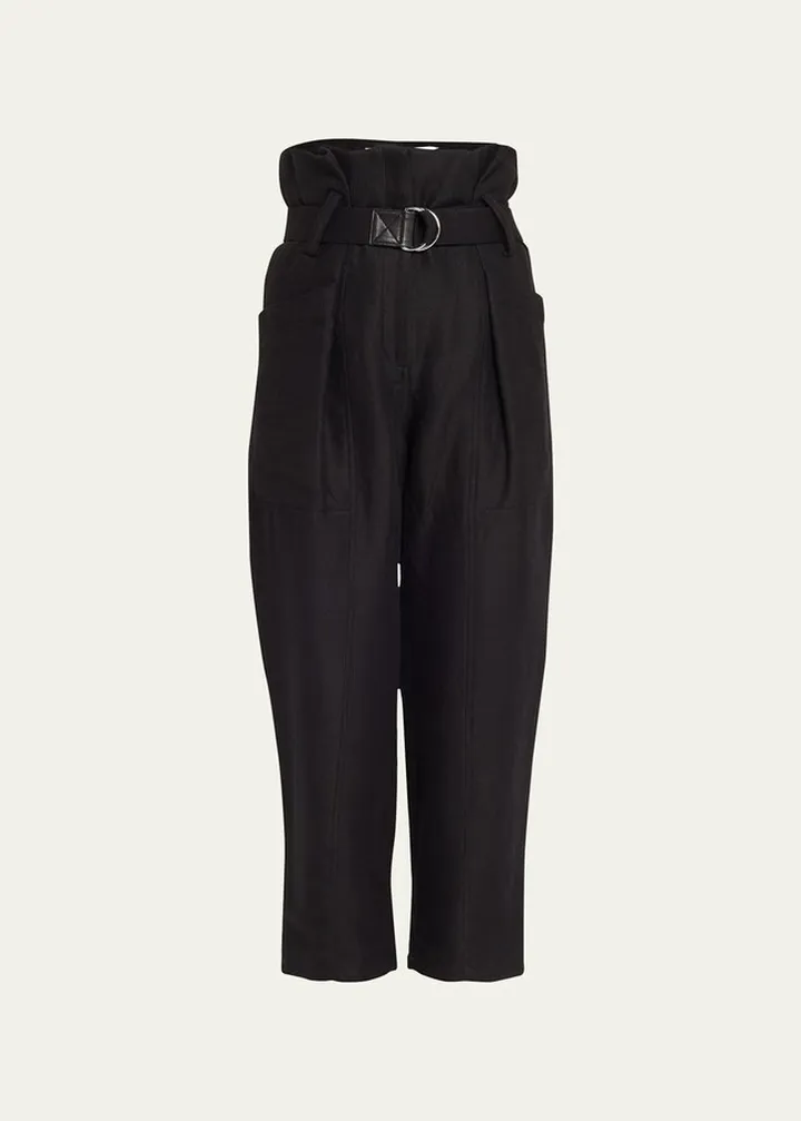 Colinea Cropped Paper Bag Pants