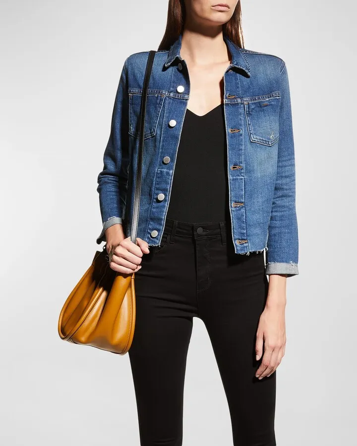 Janelle Slim Raw-Edge Jacket