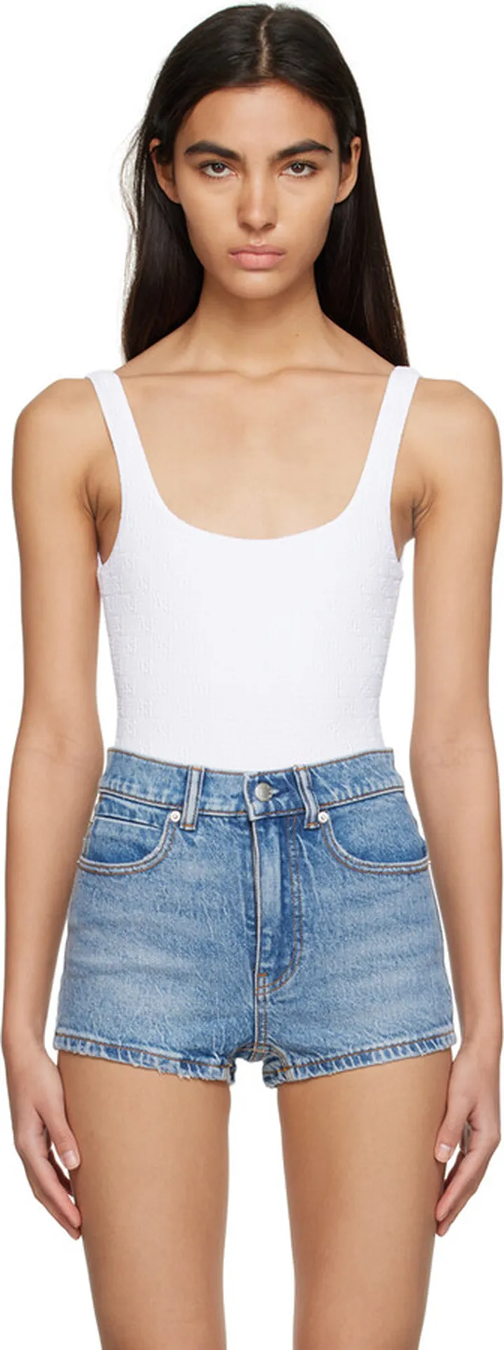 alexanderwang.t White Textured Bodysuit
