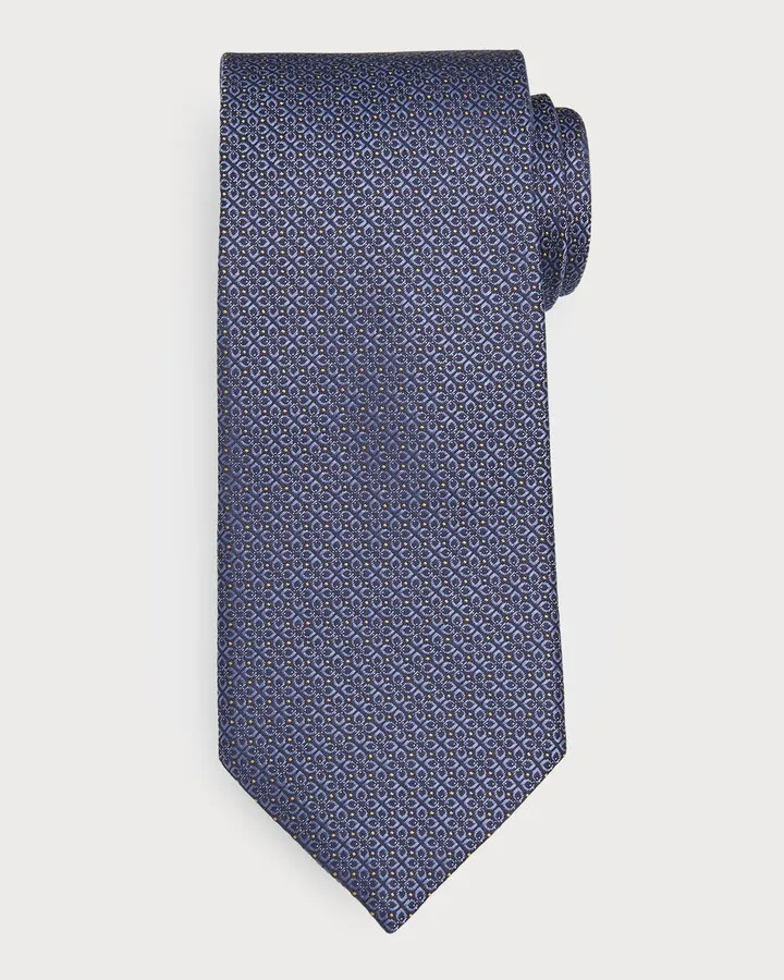 Men's Jacquard Floral Silk Tie