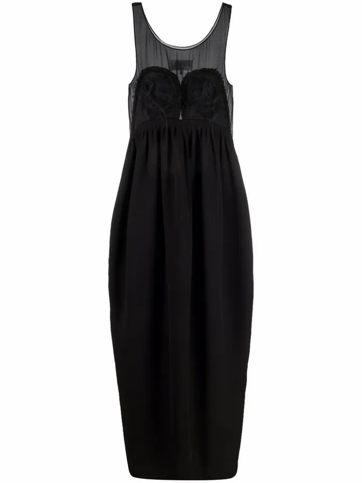 Sheer Mid-Length Dress