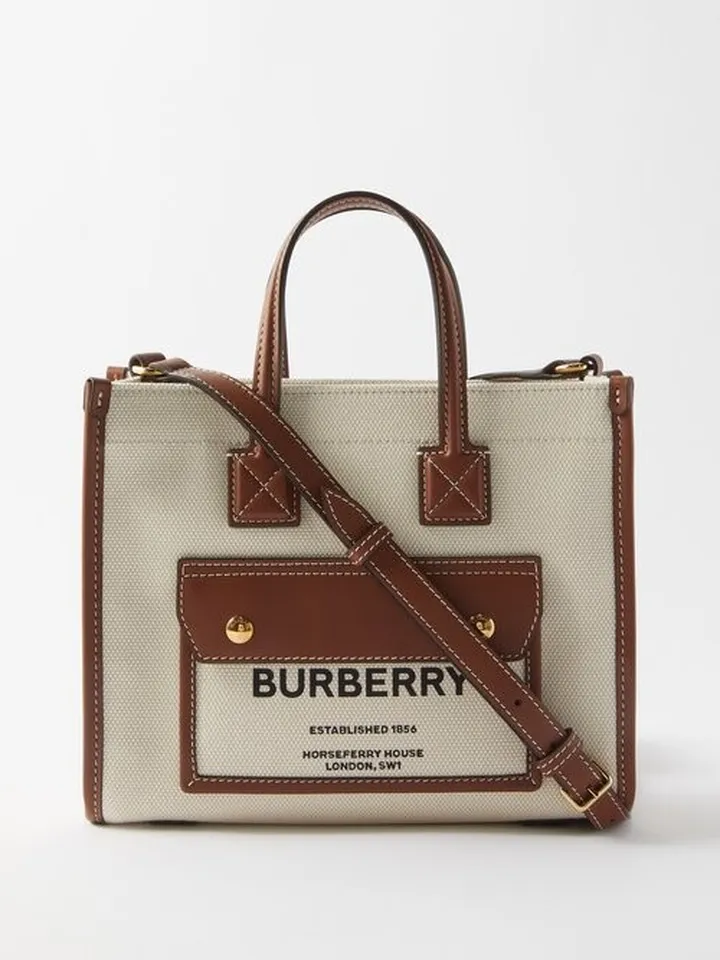 Freya Mini Canvas And Leather Tote Bag