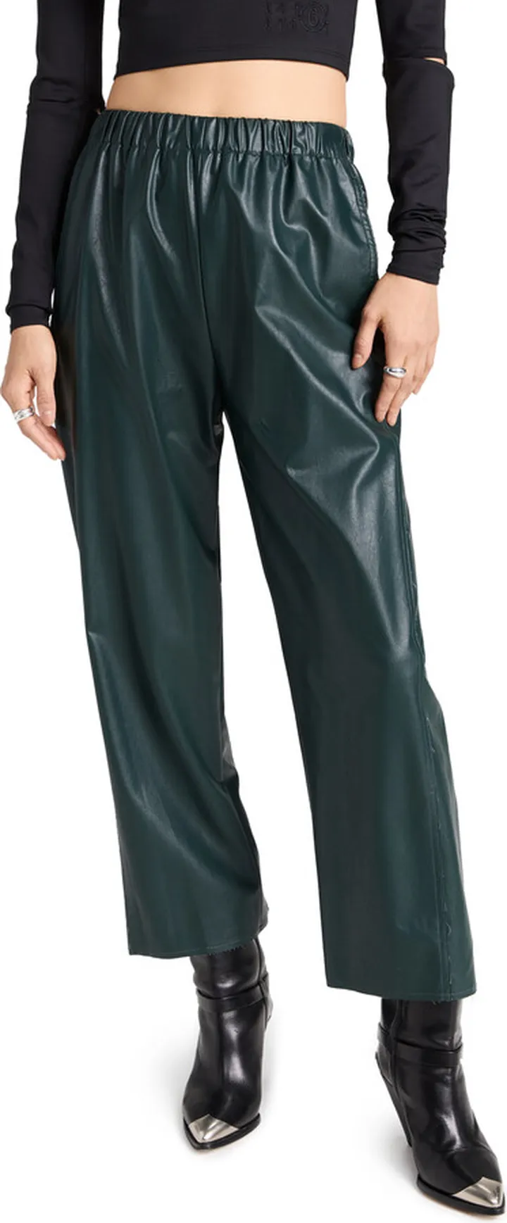 MM6 Maison Margiela Faux Leather Pants