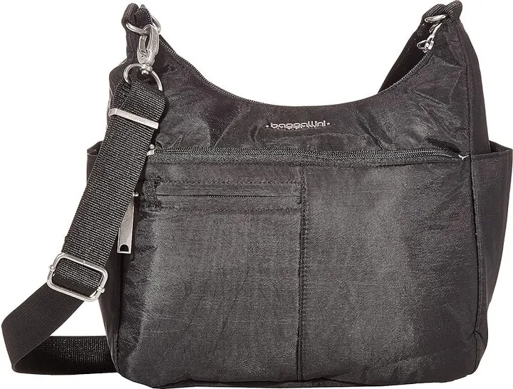 Baggallini Anti-Theft Free Time Crossbody (Black) Handbags