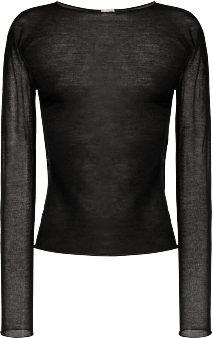 mesh long-sleeve T-shirt