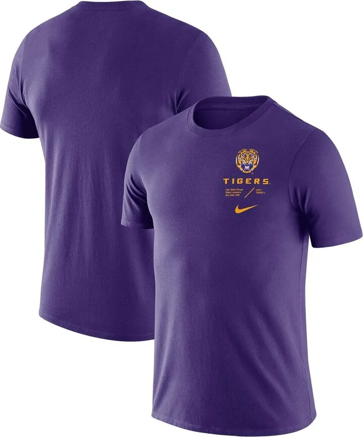 Men's Nike Purple Lsu Tigers Team Practice Performance T-shirt