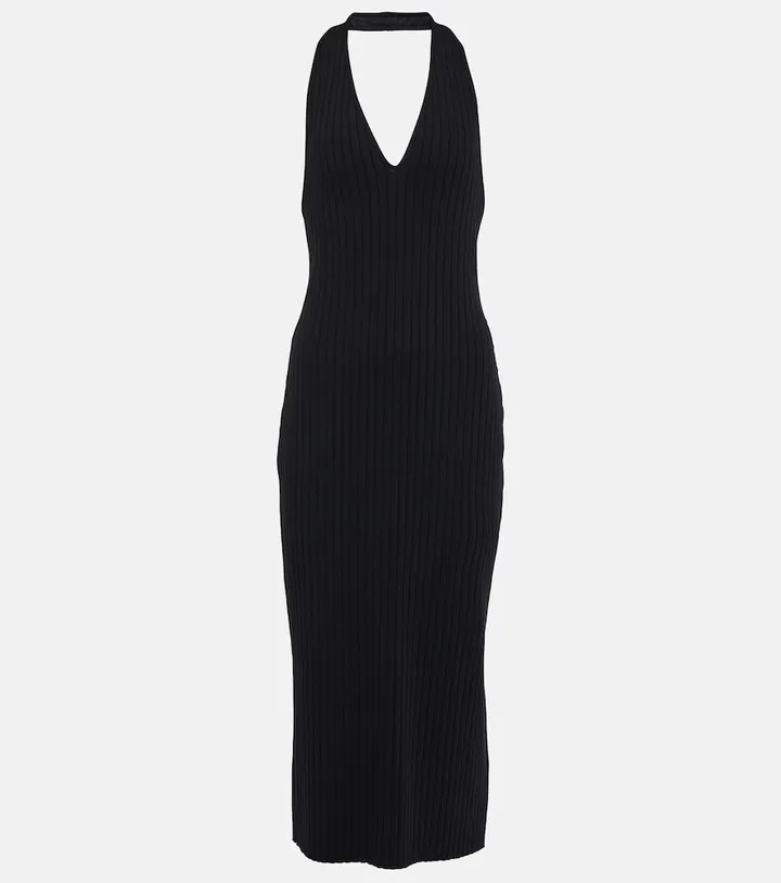 Halterneck midi dress