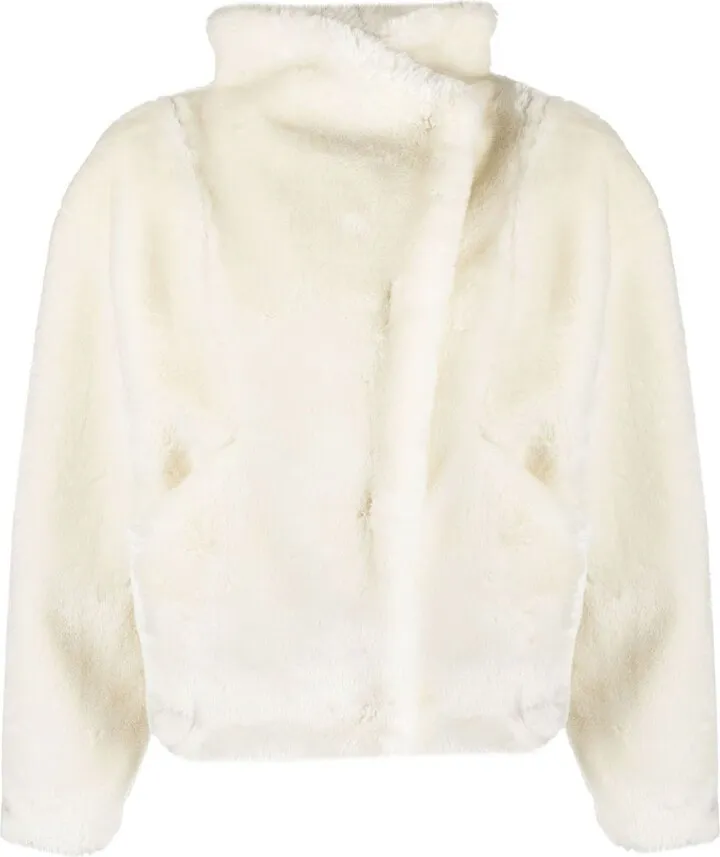 Neutral Faux Fur Jacket