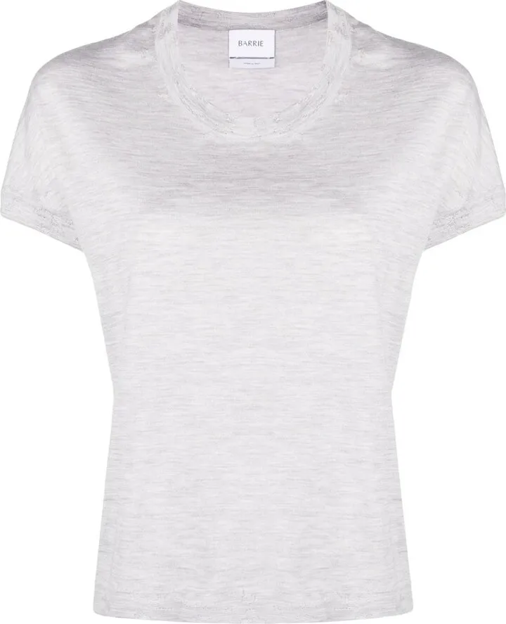 Short-Sleeve Cashmere Top