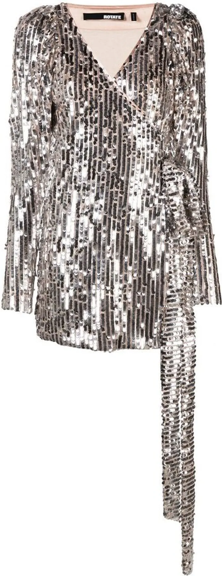 sequin-embellished V-neck dress
