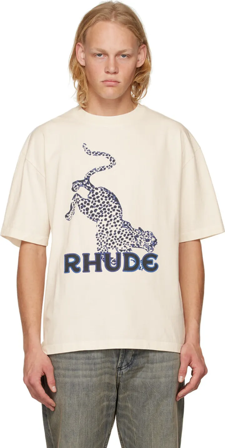 Rhude Off-White Graphic T-Shirt
