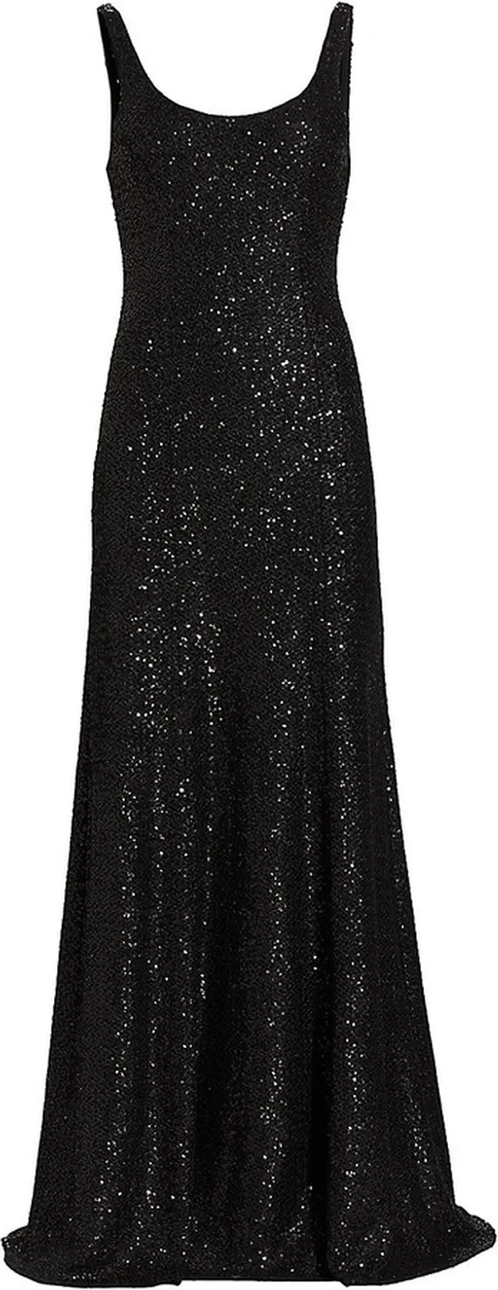Sequin Knit Scoopneck Gown