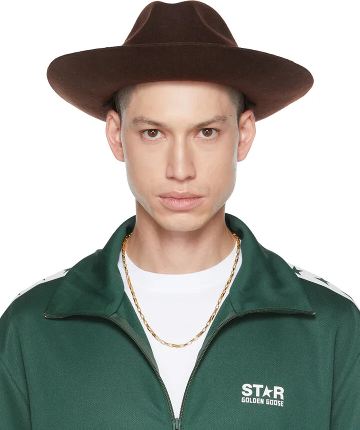 Golden Goose Brown Studded Fedora