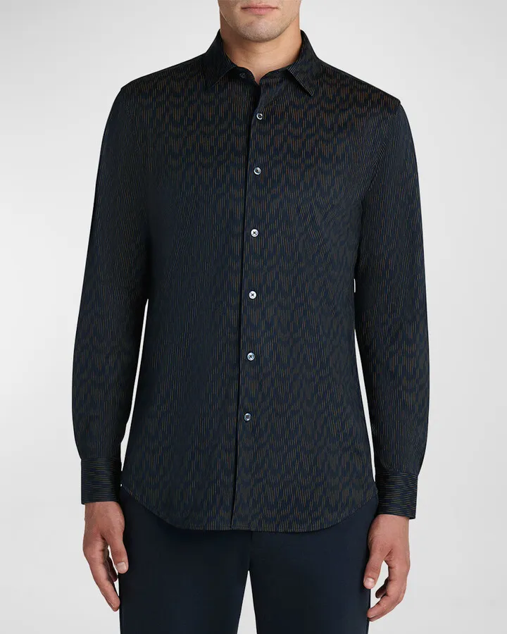 Men's Ooohcotton Abstract-Print Sport Shirt