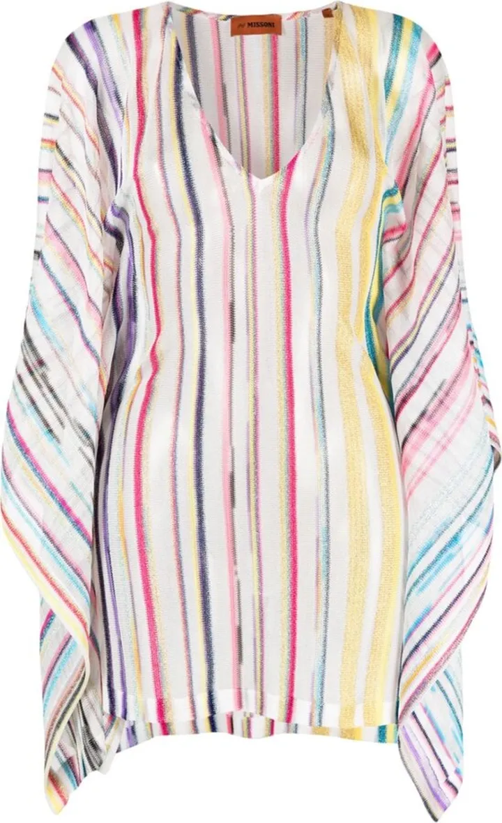 Sheer Zigzag Print Tunic