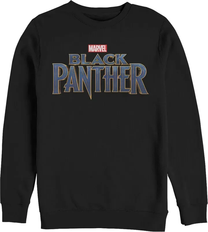 Men's Marvel Black Panther 2018 Text Logo Sweatshirt - Black - 2X Large