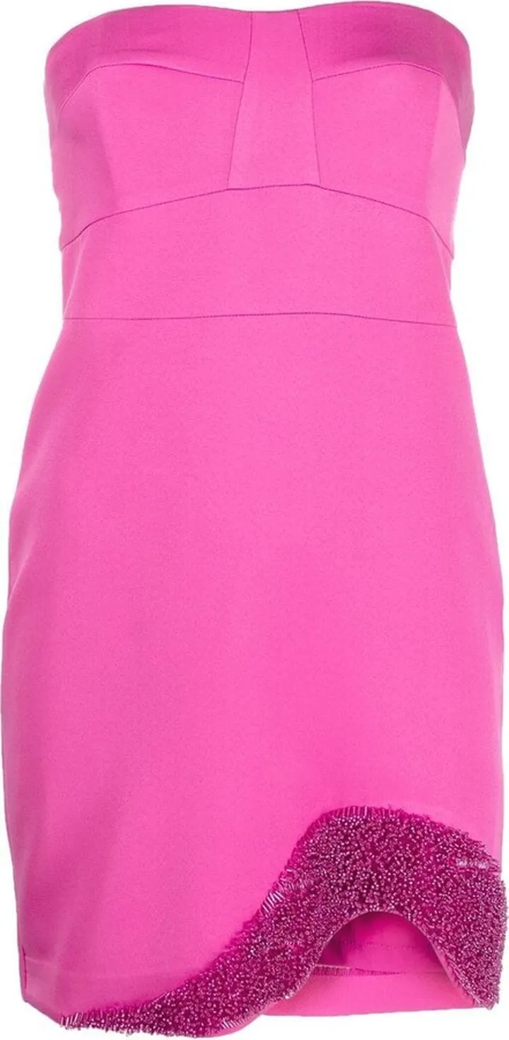 Beaded Bandeau Mini Dress