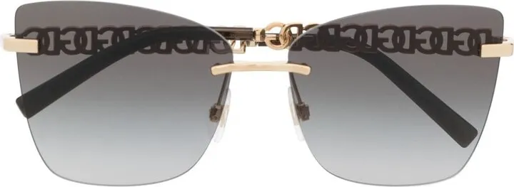 Monogram-Arm Butterfly-Frame Sunglasses