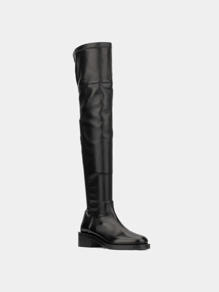 Roman Stud Stretch Nappa Over The Knee Boot 30MM