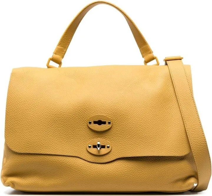 Grained Leather Tote Bag