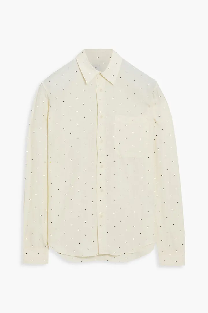 Polka-dot crepe shirt