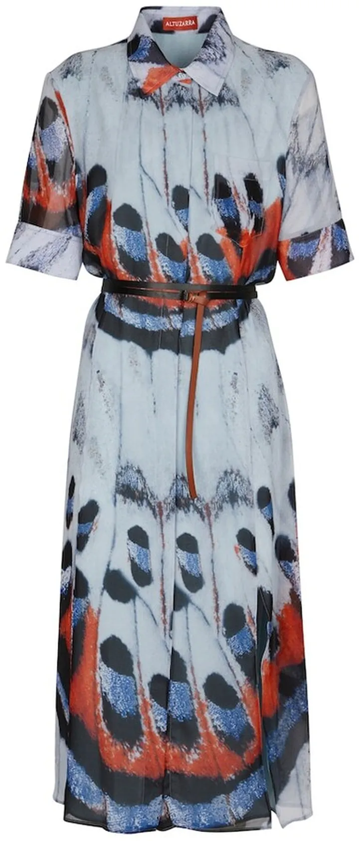 Printed shirt dress