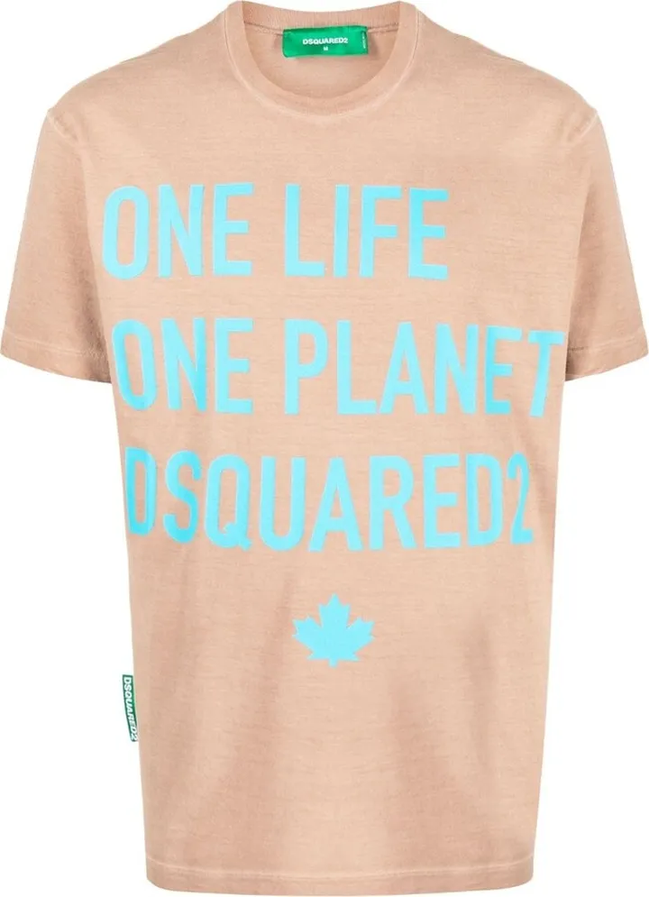 slogan-print cotton T-shirt