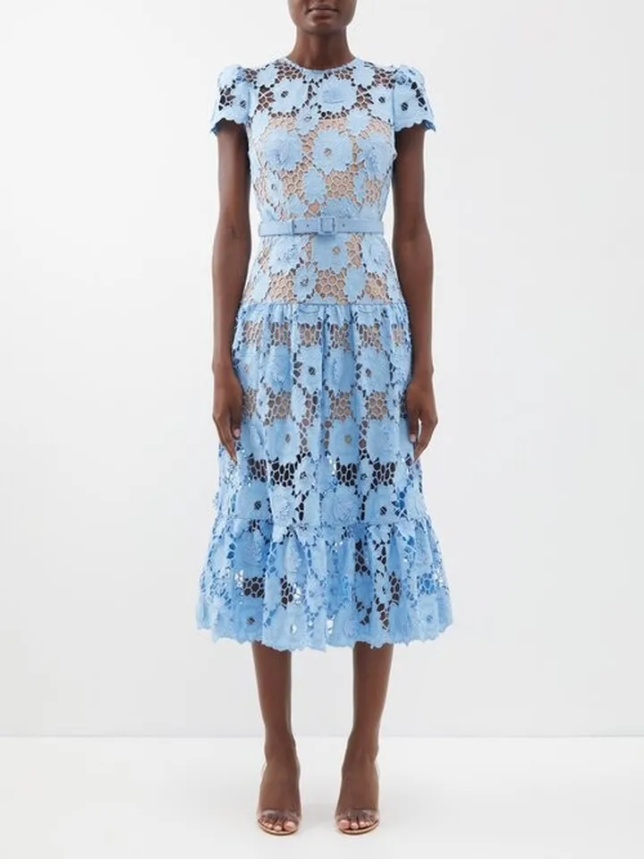 Guipure-lace Midi Dress