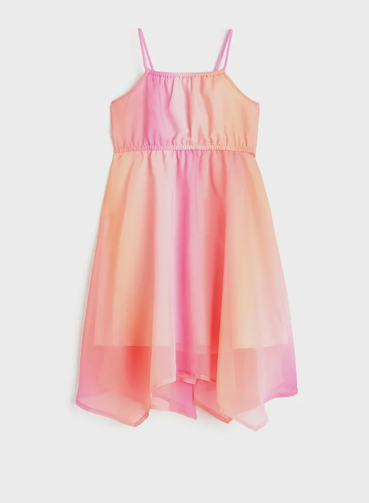 Kids Asymmetric Chiffon Midi Dress