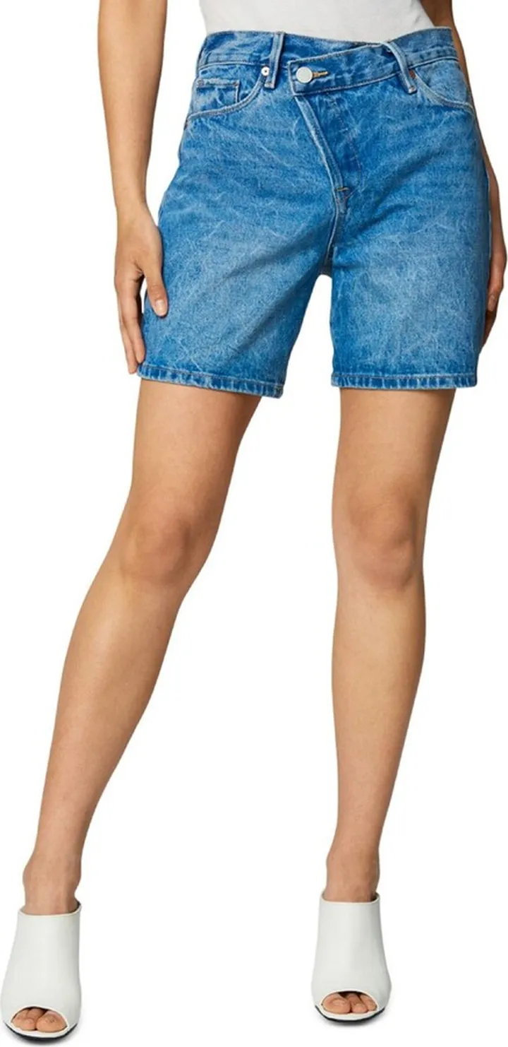 Womens Denim Midi Denim Shorts