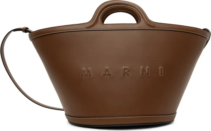 Marni Brown Small Tropicalia Tote