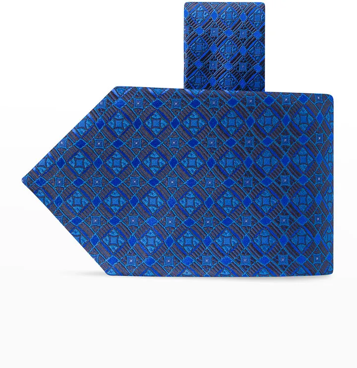Men's Silk Woven Geometric Tie
