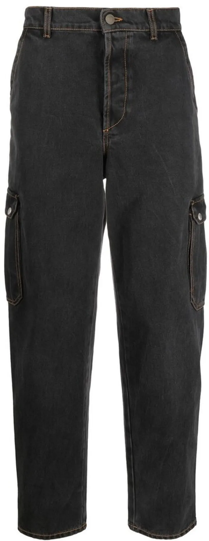 Tapered Cargo-Pocket Jeans