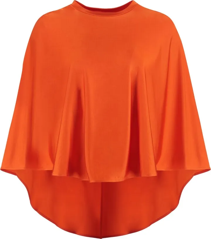Asymmetric Wool Cape
