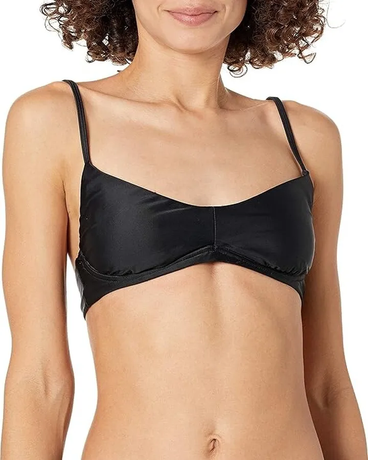 Body Glove Women's Standard Smoothies Palmer Underwire Adjustable Bikini Top Swimsuit (Black) Women's Swimwear