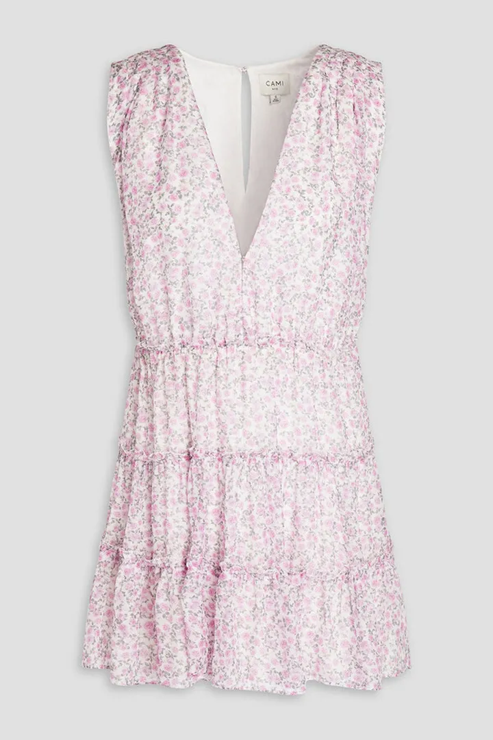 Egle floral-print silk-chiffon mini dress