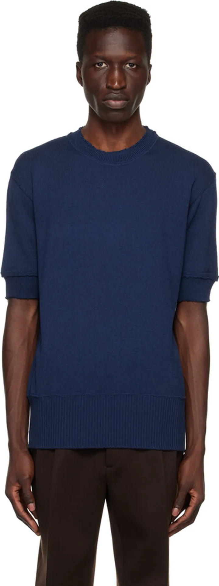 Maison Margiela Blue Distressed T-Shirt