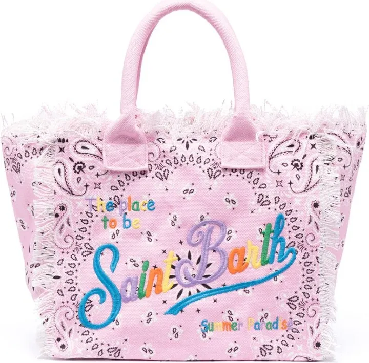 Vanity bandana-print beach bag