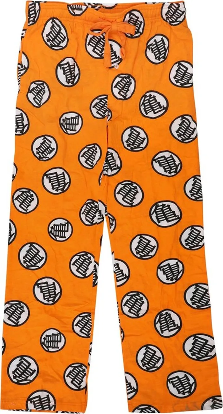 Dragon Ball Z Kame Symbol All Over Print Men’s Orange Sleep Pajama Pants-Small