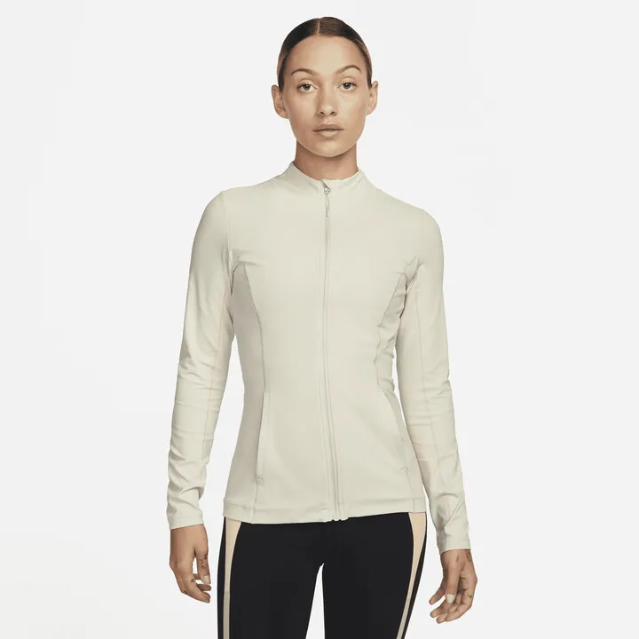 Women's Nike Yoga Dri-FIT Luxe Fitted Jacket in Brown