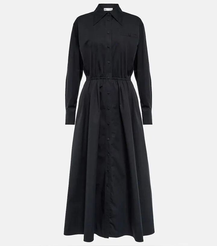 Cotton poplin shirt dress