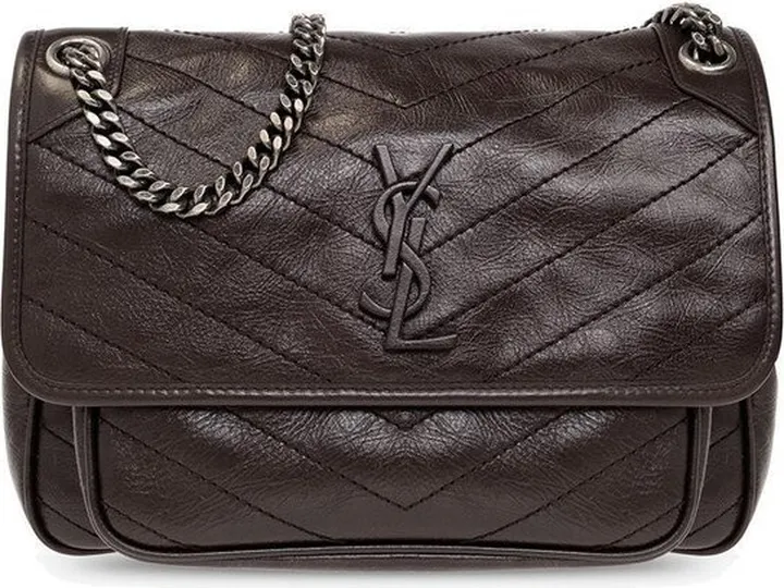 Saint Laurent Niki Logo Plaque Medium Shoulder Bag