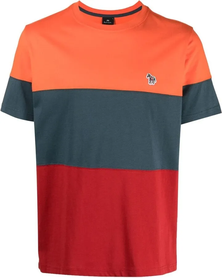 colour-block cotton T-shirt