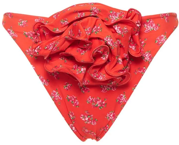 Flower printed bikini bottoms