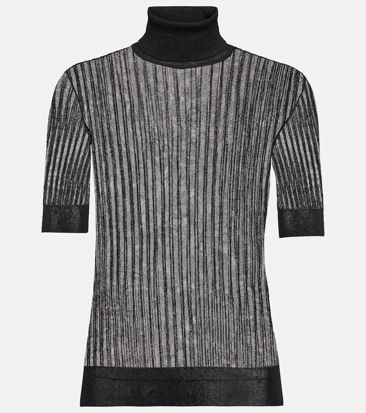 Turtleneck silk top